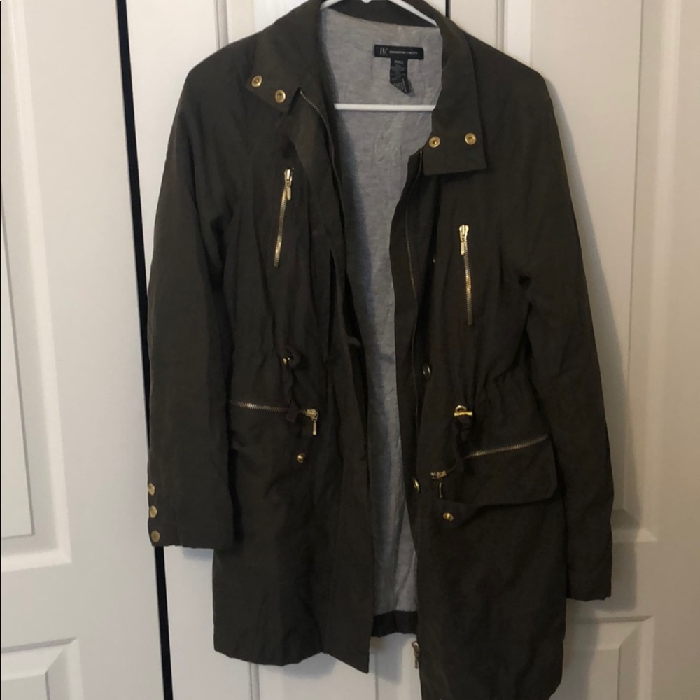 Green grey utility jacket by INC